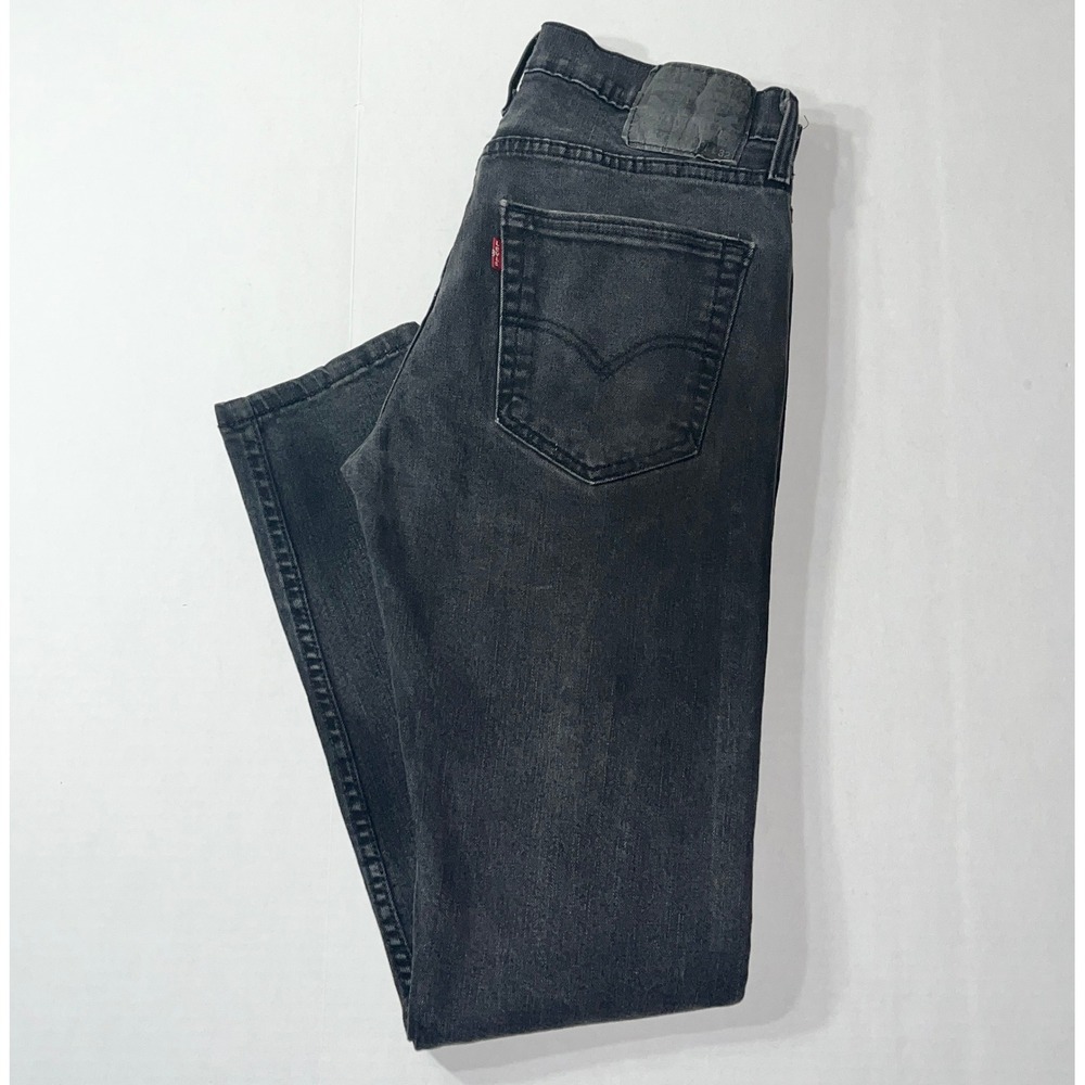 Levis‎ 512 Jeans Mens 31x32 Washed Black Denim Slim Taper Fit Biker Punk Grunge